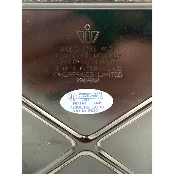 Vintage 18" MCM Desk Lamp 1979 Inter-World #402 Gooseneck Woodgrain/Metal Tested - Picture 11 of 16